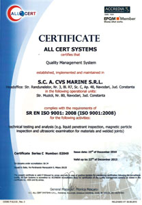 Technical testing and analysis, SR EN ISO 9001:2008
